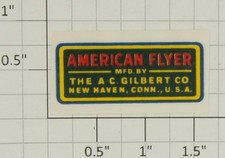 American Flyer FG649SG The A.C. Gilbert Accessory Sticker Decal 12 