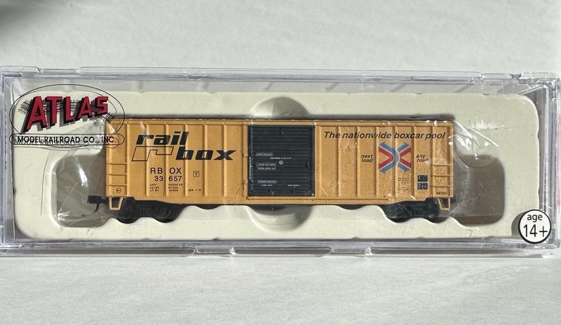 Atlas N Scale 39938 ACF 50'6" Box Car Railbox RBOX #33657