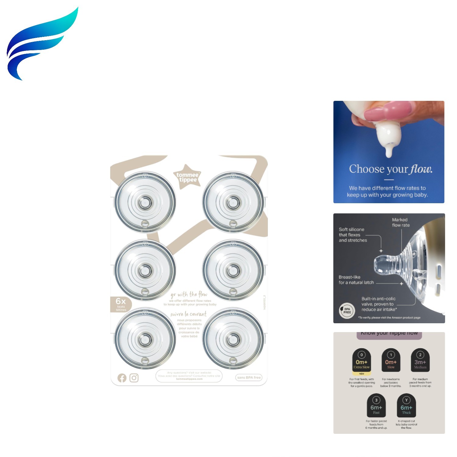 Ultra-Comfort Baby Bottle Nipples for Natural Transition, Fa