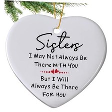 Christmas Ornament 2025 Gifts for Xmas, White Personalizeds Sister