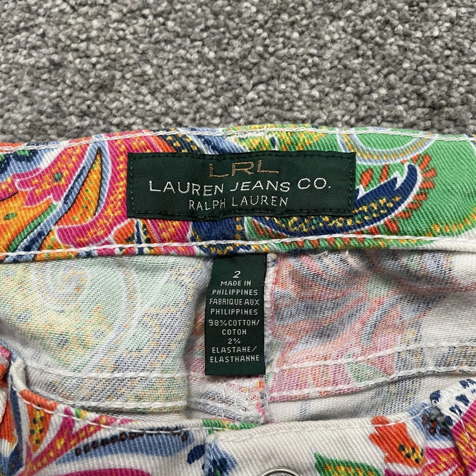 Pantalones Lauren Jeans Co Para Mujer 2 Cachemira Coloridos Acampanados Elastizados LRL Ralph Lauren Foto 4 de 4