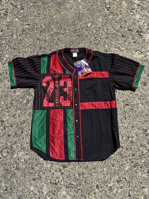 Nwt Vintage 90s Exhaust Jeans Baseball Jersey L Rap Hip Hop Spike 40 Acres Rare
