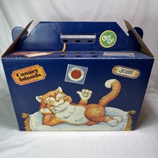 Transportador de cartón vintage Cosmic Cat Shuttle transportador de mascotas friskies retro RARO