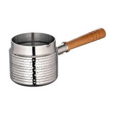Milk Pot Versatile Mini Saucepan with Wooden Handle Gas Cooktop Compatible