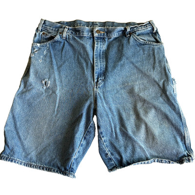 Dickies Mens 40 Vintage 90s Baggy Denim Shorts Distressed Skate