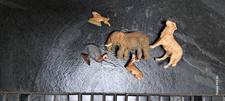 Massefiguren, 4 Tiere, gut erhalten