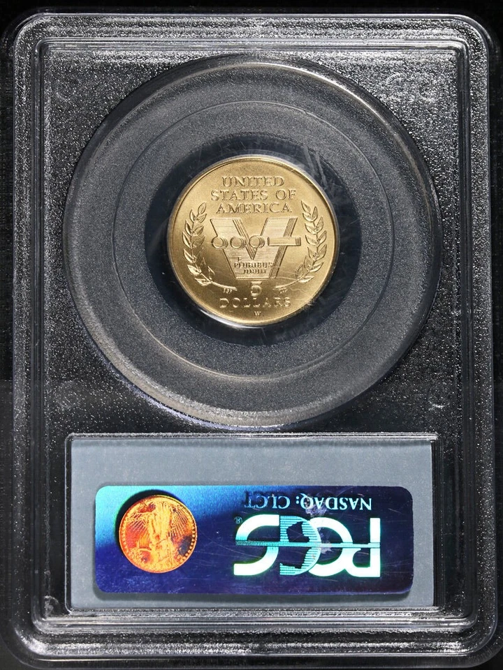 1991-1995-W World War II Commemorative Gold $5 PCGS MS70 Strong Strike - Image 4 of 4