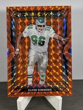 2024 Panini Obsidian International Orange Mosaic 3/24 Clyde Simmons #163