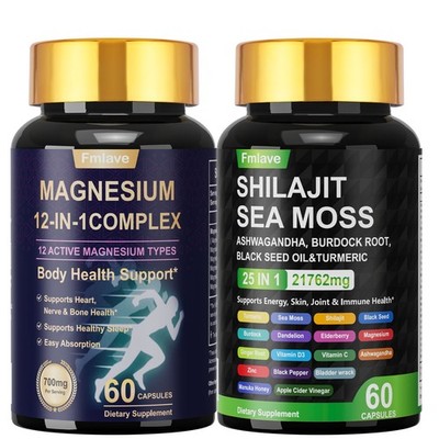 Dynamic Vitality Bundle - Sea Moss Shilajit & Magnesium Complex Power Combo 2set