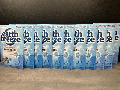 Earth Breeze Laundry Detergent Eco Sheets Fragrance Free 11 Packs - Of 30 Sheets