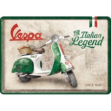 Nostalgic-Art - Garagen Blechschild Metallschild Postkarte 10x14cm - Vespa