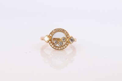 18k Chopard Happy Diamond ring. CHOPARD Happy Diamond band
