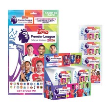 2025-26 Topps Premier League #2 Bundle 100 Packs+Mega Starter Album 649 Stickers