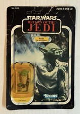 Vintage Star Wars YODA ROTJ 77a Back MOC 1983 Original Kenner READ