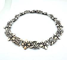 MAXIMILIANO MONDRAGON 980 Silver Necklace Vintage 1940s Taxco Mexican 106 grams