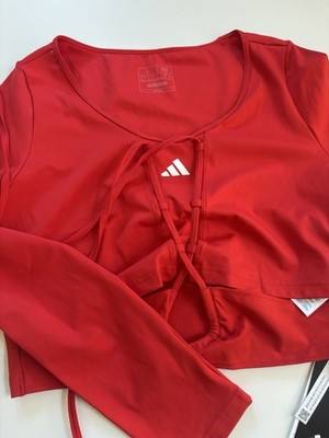 adidas DANCE LS PERFORMANCE Funktionsshirt 'Dance' rot Größe L Workout Aeroready