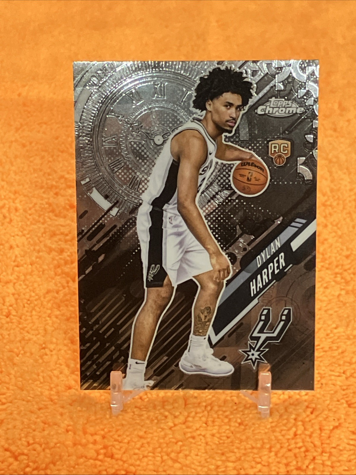 Dylan Harper RC 2025-26 Topps Chrome #GT-17 GO TIME - San Antonio Spurs