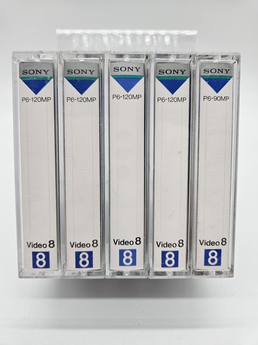 Lot of 4 USED Sony P6-120MP & 1 P6-90MP Cassette Tapes Video 8