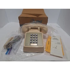 AT&T 2500MM-5D Ivory Touch-Tone Desk Phone – Mint NOS Reconditioned