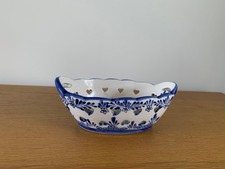 Lovely Delft Pieces, Candle Stick, Trinket Dish And Clog