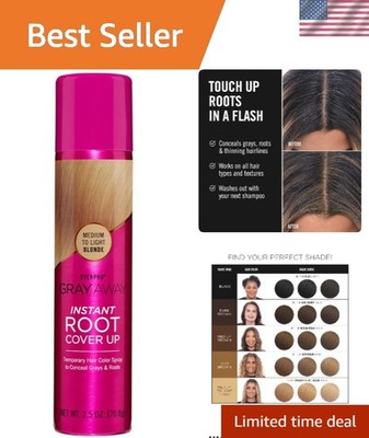 Gray Away Instant Hair Coverage Spray 2.5oz - Blend Quickly for Blonde Hair