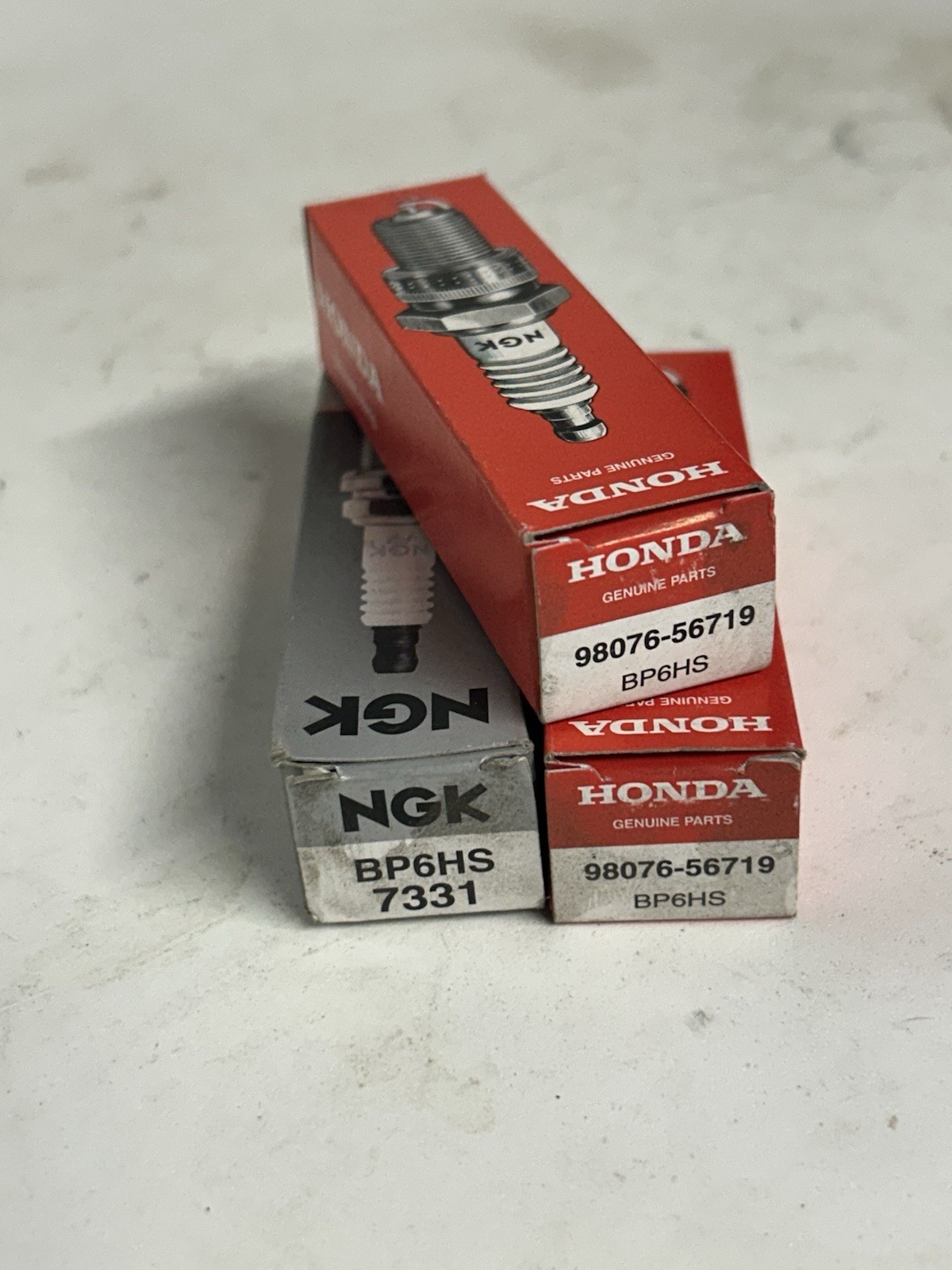 Set of 3 Genuine NGK 7331 BP6HS Nickel Spark Plugs