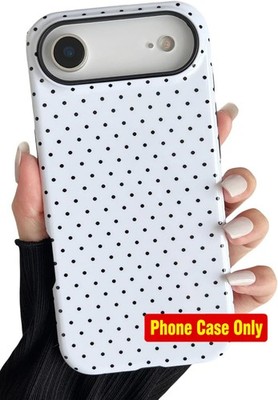 iPhone Air Case Cute Polka Dot Phone Case White | Aesthetic Polka Dot Cover for