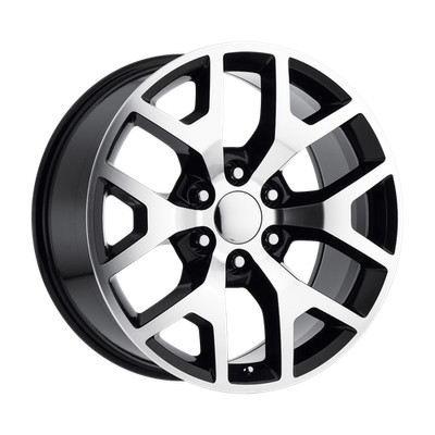 22x9 Performance Replicas 169BM Gloss Black/Mach Face and Lip Wheel 6x5.5 (27mm)