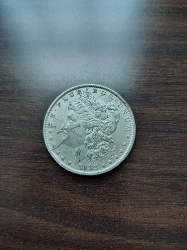 1882 P $1 Morgan Silver Dollar - Cleaned, Scratched, Dinged, XF Details