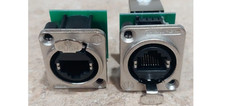 2 pack Neutrik NE8FDP Ethercon RJ45 Cat5 Pass/Feed Through D Series Panel Jack