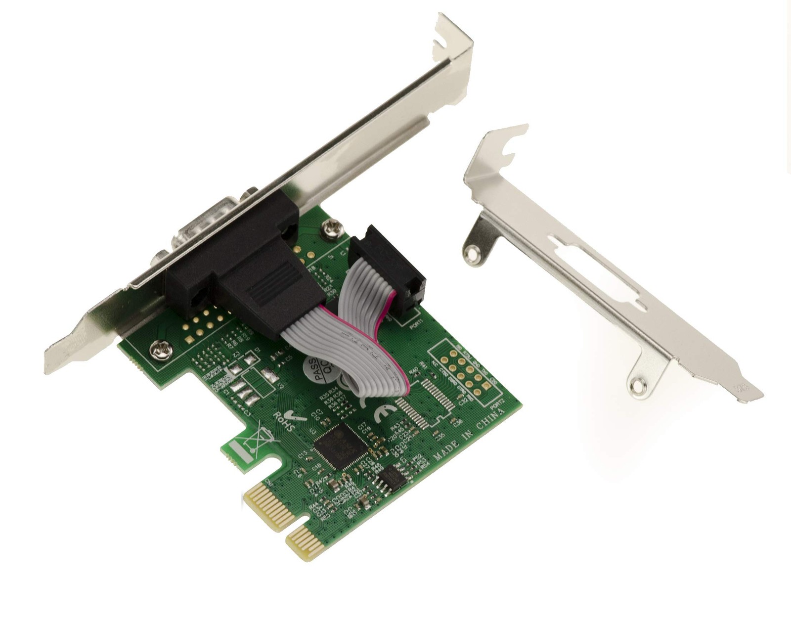Carte contrôleur PCIe RS232 AX99100 pour PC industriel avec 1 port série