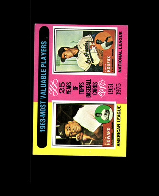 1975 Topps 201 Elston Howard/Sandy Koufax MVP EX #D1,430257