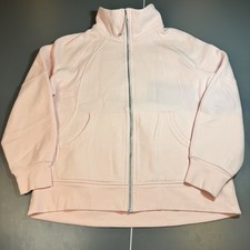 Lululemon Scuba Oversized Funnel Neck Sweatshirt Pink Women M/L Full Zip LW3GPBS