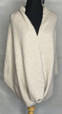 Tabitha Webb Scarf Infinity Knit Brown Snood Cozy Warm Cowl One Size Beige 20x33