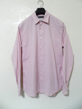 Prada Men's Pink Button Up Long Sleeve Shirt 15 1/2 39