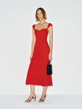 REFORMATION Bryson Midi Dress Cherry Size 8 NWT