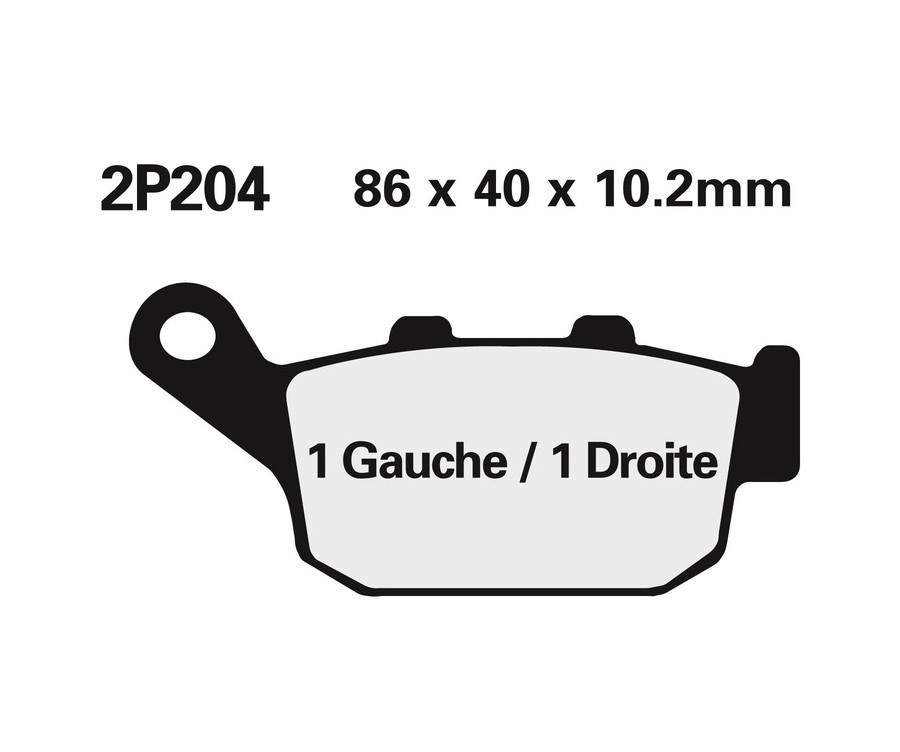 Plaquettes NISSIN semi-métallique 2P-204GS pour une endurance tout-terrain