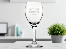 Personalised Engraved Wine Glass 11oz (31cl) Ideal For Birthday Wedding