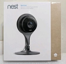 Nest Cam Indoor NC1102ES Wi-Fi 1080p Night Vision Audio Black Camera