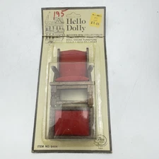 Hello Dolly Red Wing Chair Dollhouse Furnishings Lot Dads Easy Chair 6454 Velvet