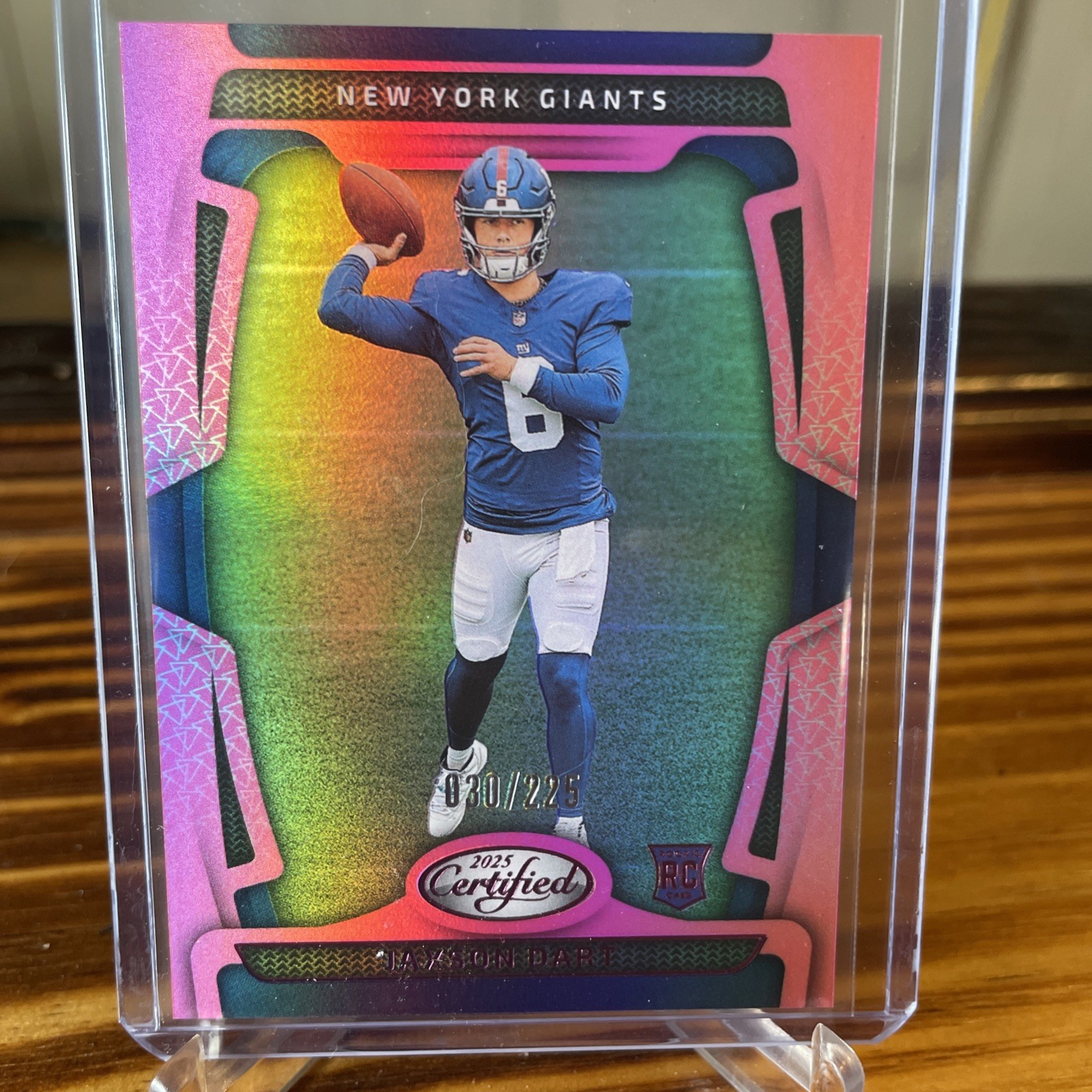 2025 Certified Pink #150 Jaxson Dart RC ROOKIE #/225 GIANTS
