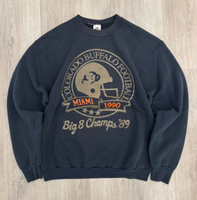 vintage 80s Colorado Buffaloes Sweatshirt XL Black NCAA Football Fruit 90s USA