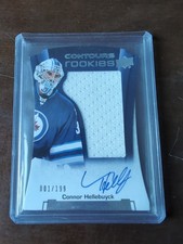Connor Hellebuyck Contours Rookie Auto Patch 001/199 First In Number Rare 2015