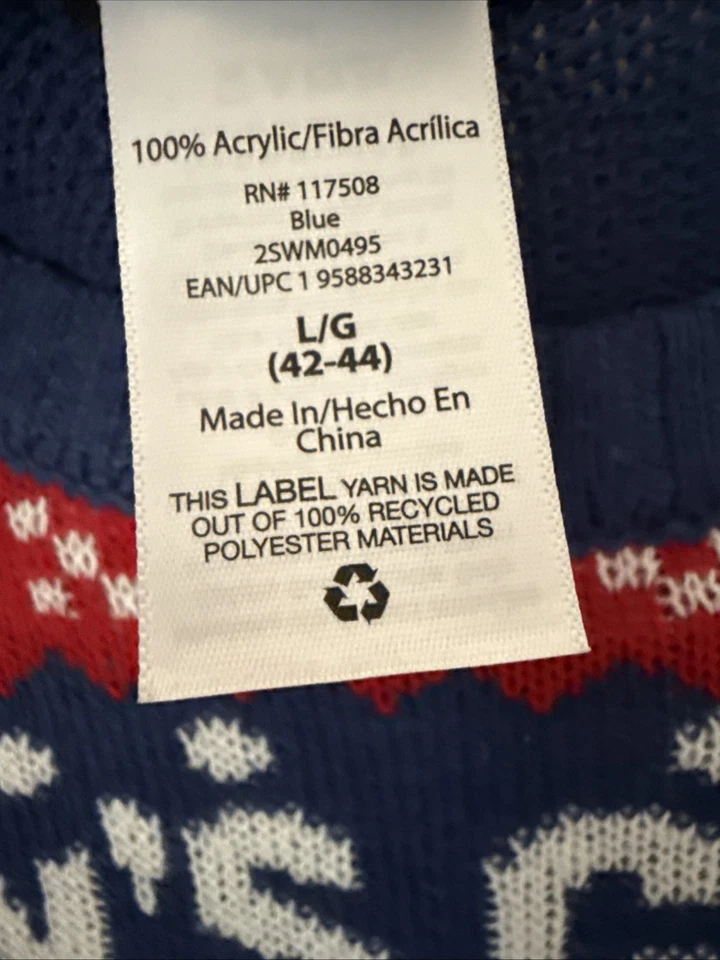 Star Wars Christmas Sweater Holiday Ugly Tacky Baby Yoda Grogu Men's L (42-44) - Image 4 of 4