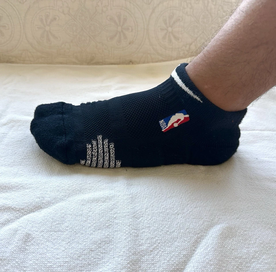 Calcetines Nike NBA Authentics hasta el tobillo emitidos por el equipo M blanco y negro Foto 2 de 4