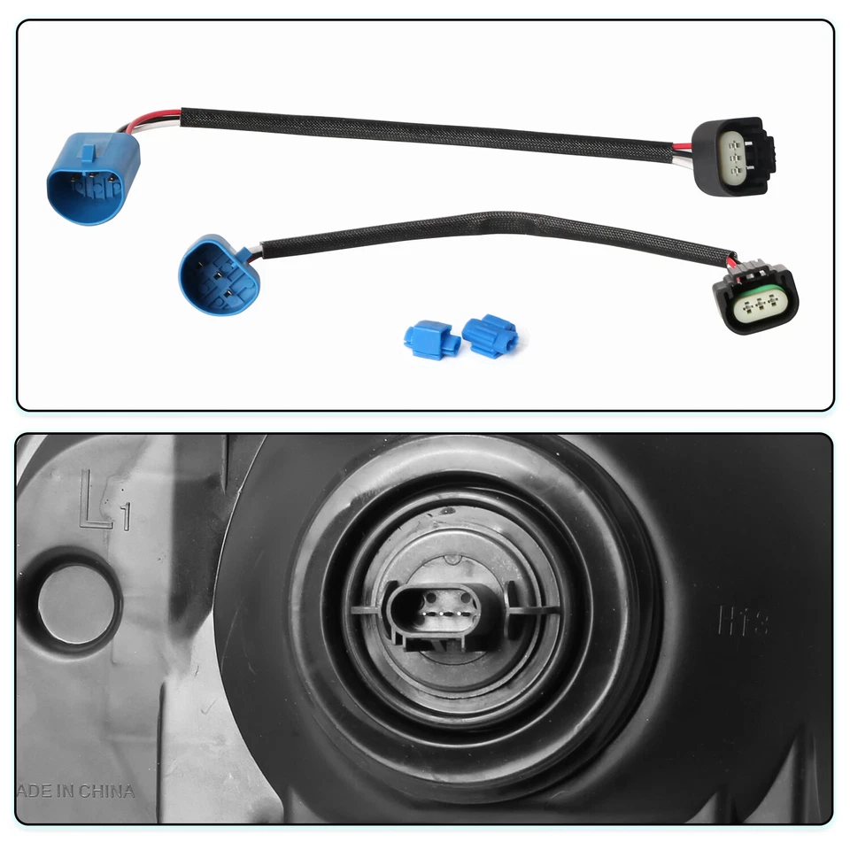 For 99-2004 Ford F250 F350 Ford Super Duty Excursion Conversion Black Headlights Foto 2 de 4