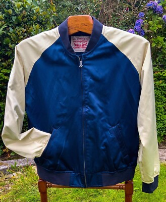 levi's bomber jacket blue