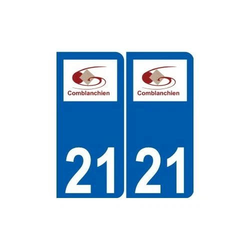 BEARN 21 Comblanchien logo autocollant plaque stickers ville - Angles : arrondis