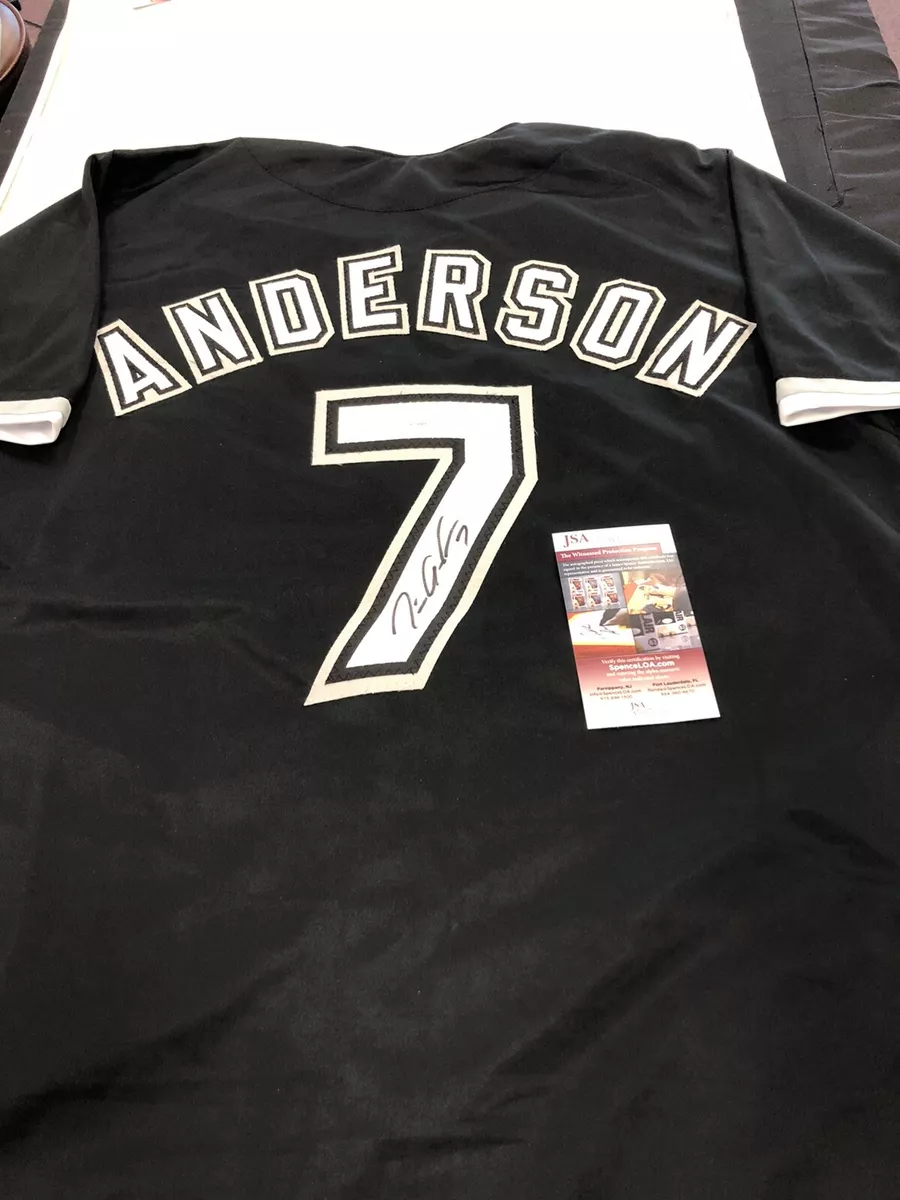 Tim Anderson Signed Autograph Black Custom Jersey White Sox JSA eBay