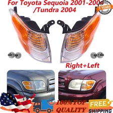 Headlight Assembly Right+Left Side Halogen For 2001-03 2004 Toyota Sequoia Lamps